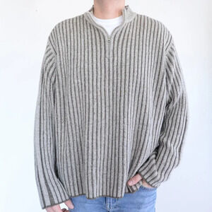 Nevada Vintage Y2K Half Zip Pullover Long  Sleeve Shirt Sweater ~Large